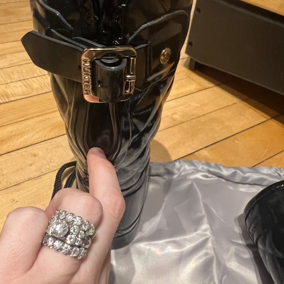 SOLD❤️ Authentic rare HUNTER  black quilted boots - Picture 5 of 7